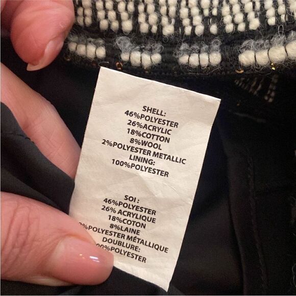 NWT Ramy Brook Chic Black and White Patterned Skirt, US4 - Picture 15 of 16